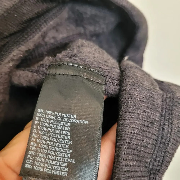 The North Face Men's Fleece Jacket Size M Gray 100% Polyester 1/2 Zip Pullover - Picture 6 of 10